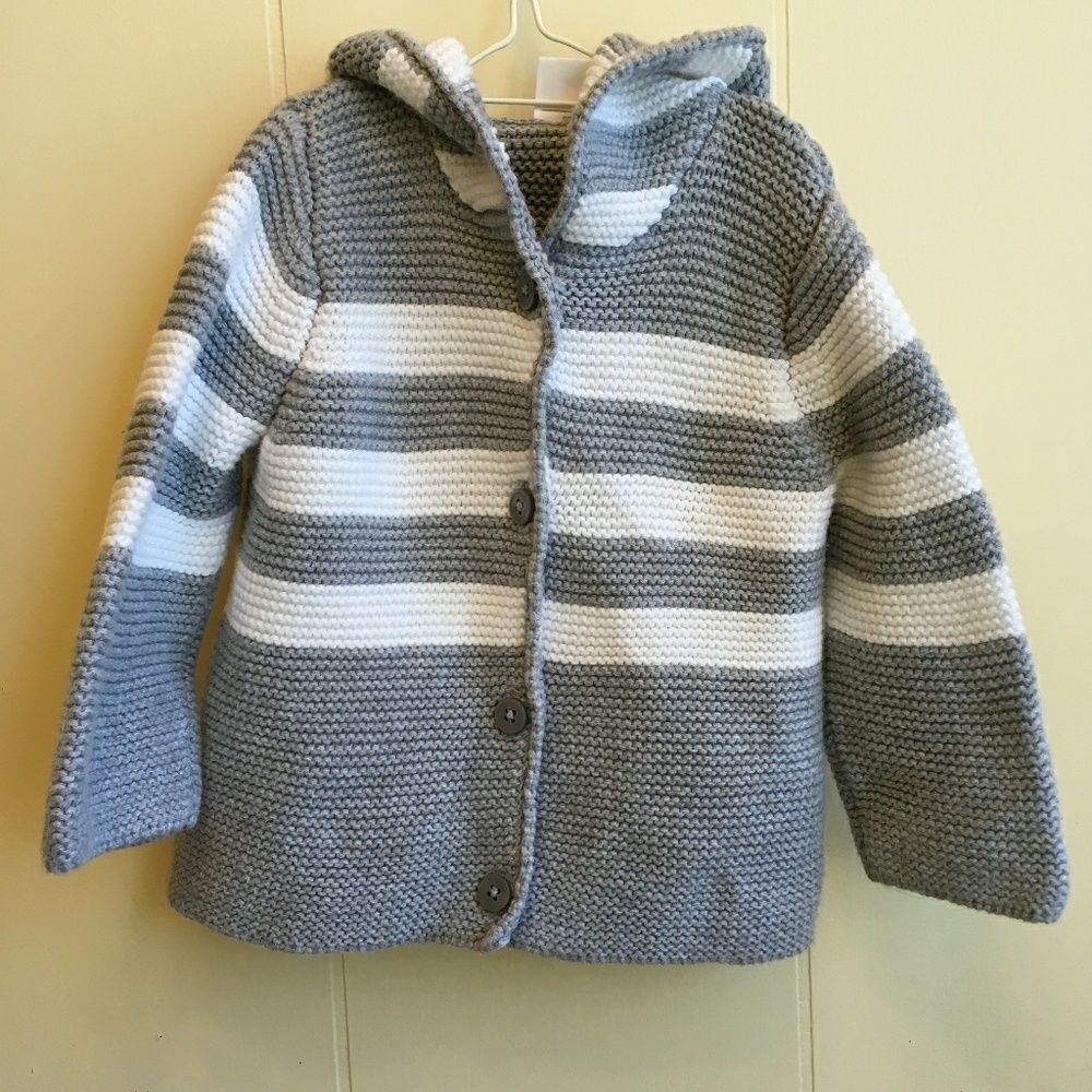 ‎HANNA ANDERSSON HOODED ORGANIC COTTON SWEATER